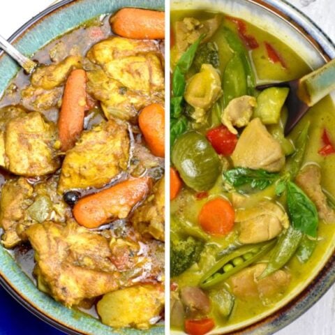 Featured image for chicken curry recipes post.