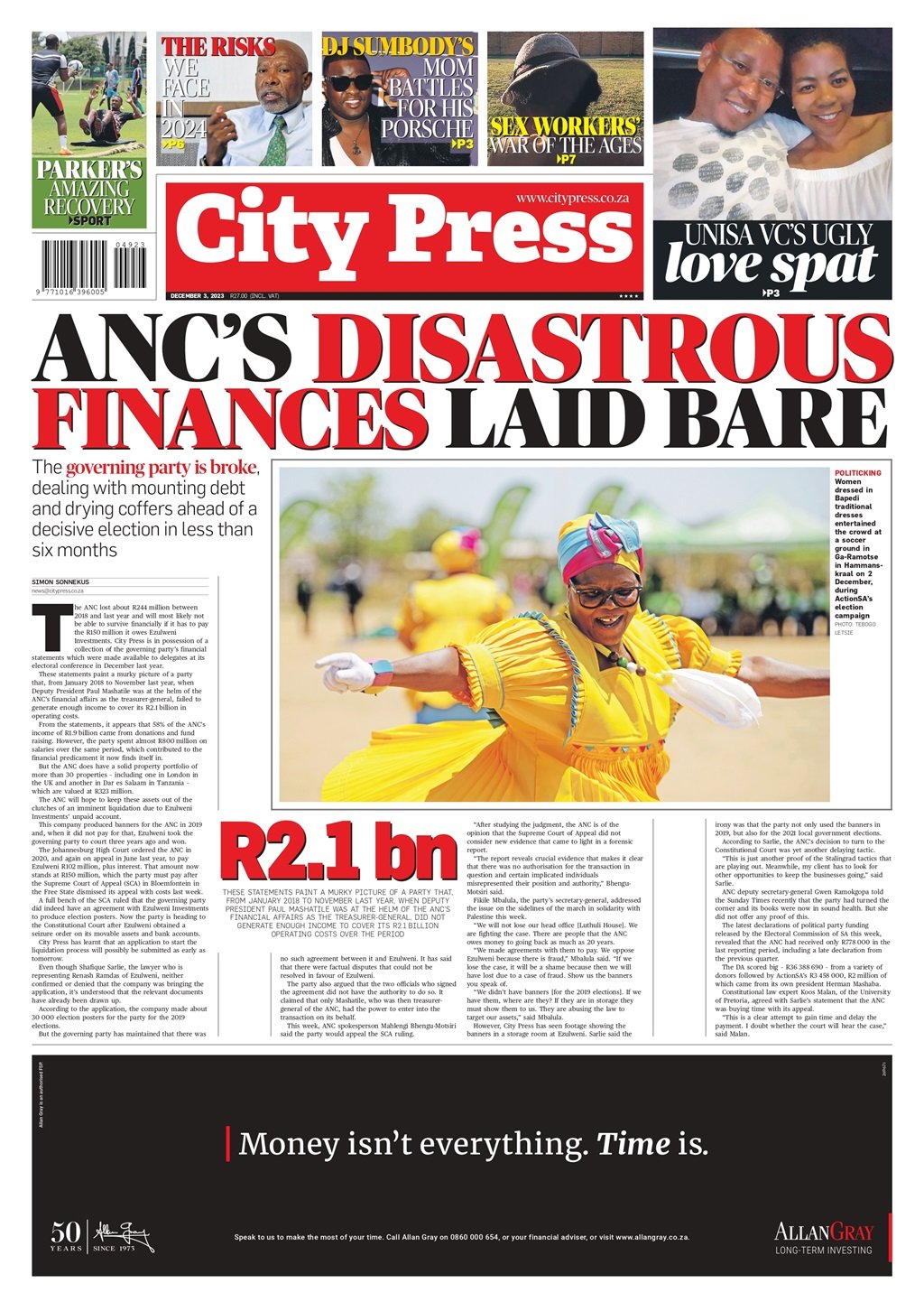 What's in City Press 3 December 2023