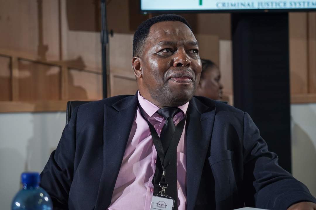 SAPS national commissioner Fannie Masemola presenting his evidence at the Madlanga Commission of Inquiry on Tuesday.